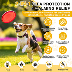Hyjykd flea and tick chews serving showing soft texture and chicken taste