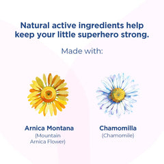 Hyland's Chamomilla tablets with dosing steps for caregivers