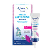 Hyland's Baby Organic Nighttime Gel being gently applied to gums for soothing relief.