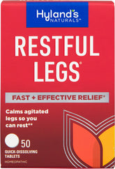 Hyland's Restful Legs tablets in bottle for at-home leg relief