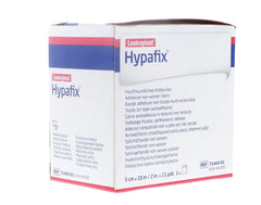 Hypafix non-irritating adhesive skin contact shows gentle wear against the skin.