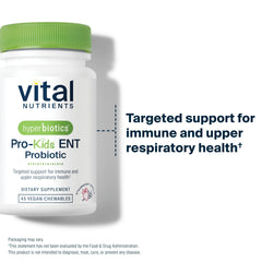 Hyperbiotics Vital Nutrients Pro Kids ENT chewables illustrating a simple daily routine for kids