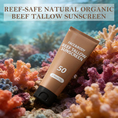 HZENPPOR sunscreen on the face demonstrating quick absorption with no white residue.