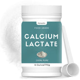 Hznxolrc calcium lactate powder bottle shows pure food-grade calcium for everyday cooking