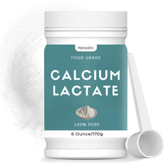 Hznxolrc calcium lactate powder bottle shows pure food-grade calcium for everyday cooking