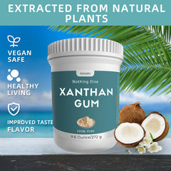 Hznxolrc xanthan gum powder scoop demonstrates precise measurement for consistent desserts