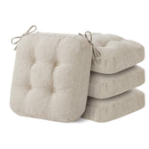IASEAHK chair cushions beige top view showing plush memory foam