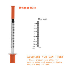 IABDASYET U-100 syringes are individually wrapped for hygiene.