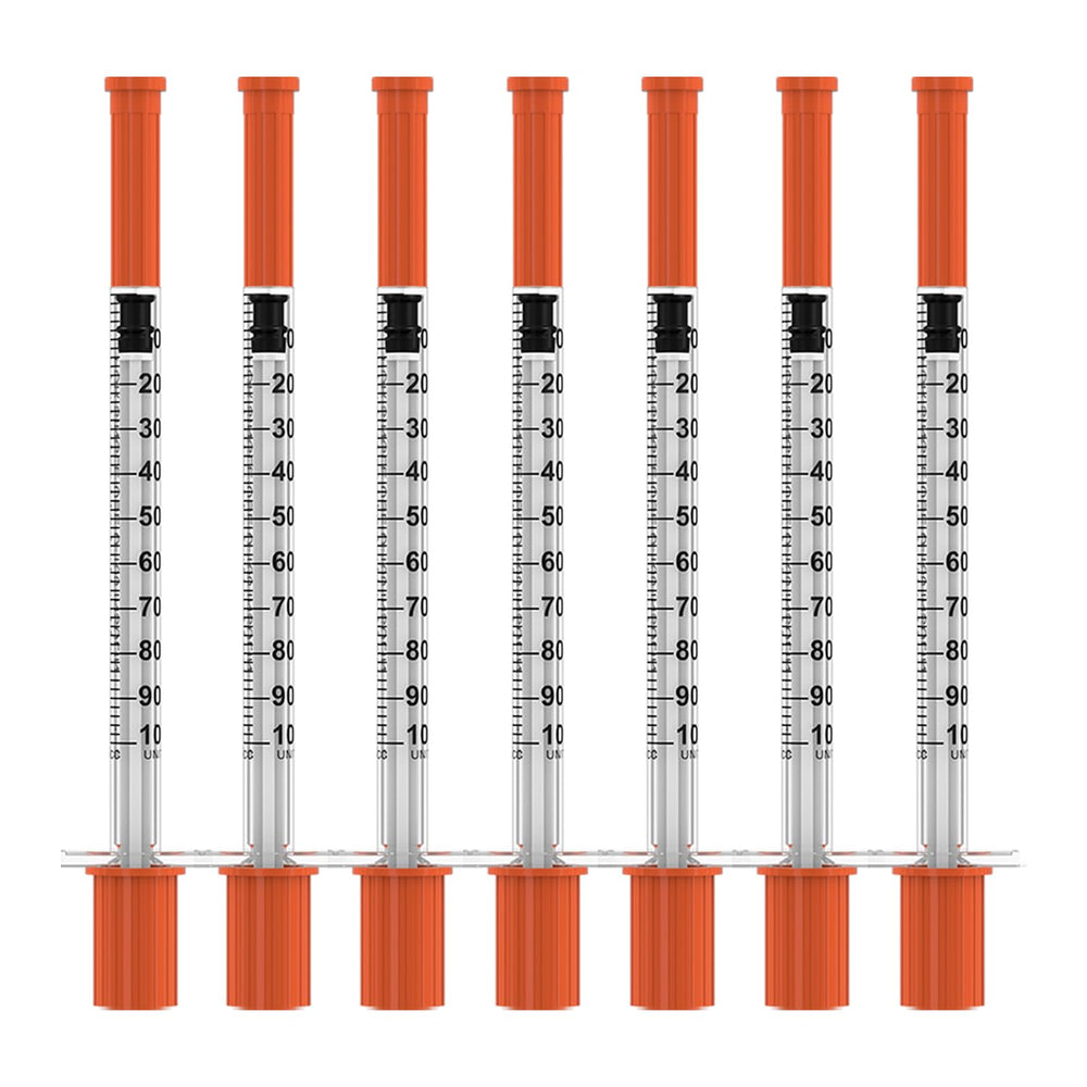 IABDASYET U-100 syringe with needle offers precise measurements in labs.