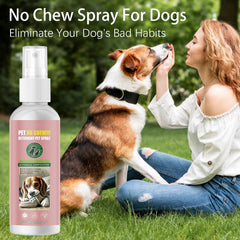 iALTERLL Bitter Apple Spray applied to furniture area to discourage chewing