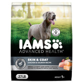 IAMS Advanced Health Skin & Coat bag front promoting healthy skin and coat.