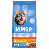 IAMS Healthy Enjoyment dry cat food bag front view for everyday feeding