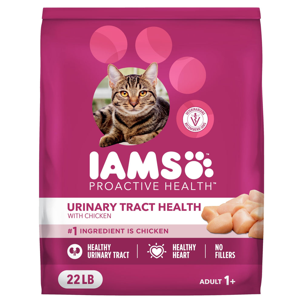 IAMS Proactive Health bag front shows real chicken for protein and flavor