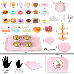 iaovueby Tea Party Set cups and saucers invite social play and sharing.