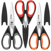 iBayam 3-pack kitchen scissors with heavy-duty blades for tough tasks.