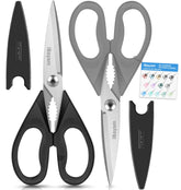 iBayam all-purpose scissors with sharp stainless blades for versatile kitchen cuts