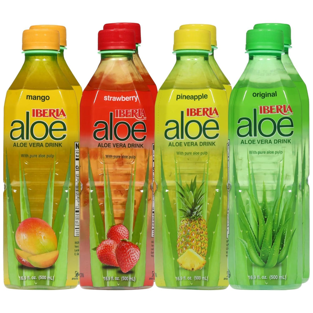 Iberia Aloe Vera Drink Original bottle front, refreshing and versatile.