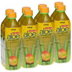 Iberia Aloe Vera Drink bottle with mango pulp for refreshing hydration.