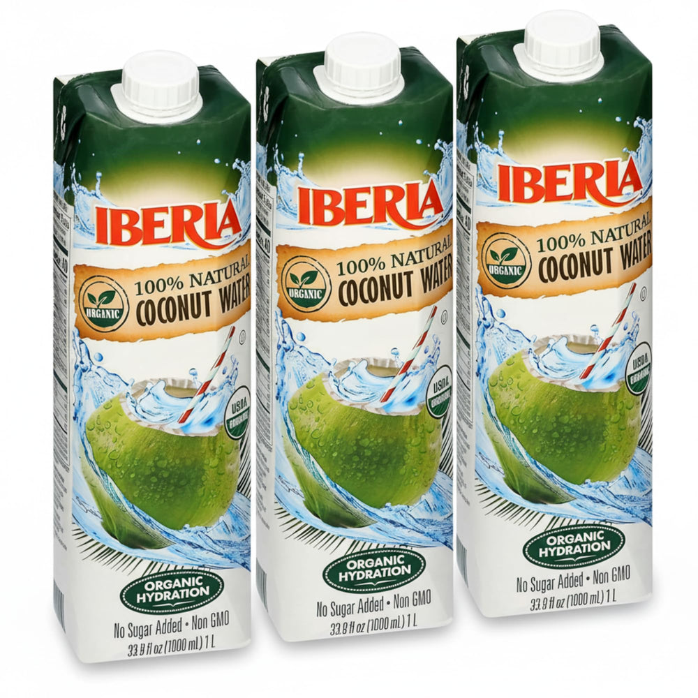 Iberia coconut water bottle ready for on-the-go hydration.