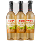 Iberia dry white cooking wine pack of 3 bottles ready for versatile seafood dishes.