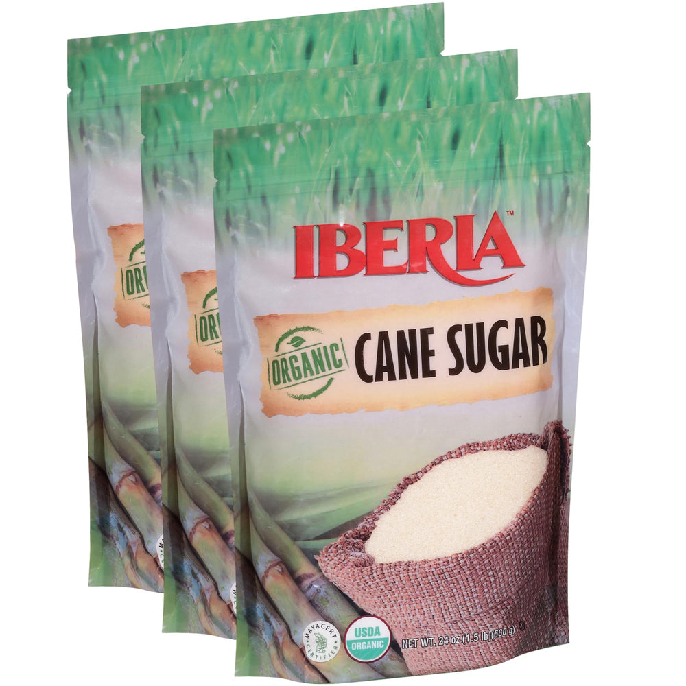 Iberia Organic Cane Sugar bag for daily baking and beverages.