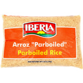 Iberia Parboiled Rice 5 lb pack showing fluffy grains for versatile meals