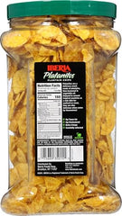Iberia Saladito crispy chips close-up showing natural plantain crunch.