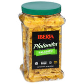 Iberia Saladito plantain chips packaging highlighting a versatile gluten-free snack.