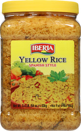 Iberia Yellow Rice packaging front showing gluten-free formula