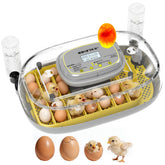 IBKINXX incubator with 24-egg capacity offers efficient batch incubation for home farms.