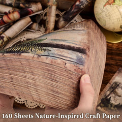 icceemee nature scrapbook paper detailed leaves 04 enhances layered scrapbooks and wall collages.