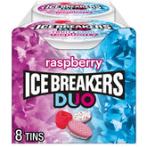 Ice Breakers Duo Raspberry Mints pack front for on-the-go freshness.