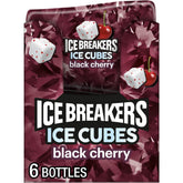 Ice Breakers Ice Cubes Black Cherry bottle pack for portable, sugar-free freshness on the go.