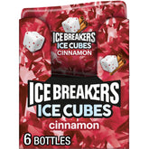 Ice Breakers Ice Cubes Cinnamon bottle with 40 pieces shown for on-the-go freshness