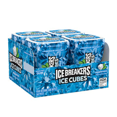 Ice Breakers Ice Cubes Peppermint bottle top showing mint crystals for quick refreshment