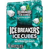 Ice Breakers Ice Cubes Wintergreen bottle pack for on-the-go freshness.