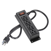 ICEELEC wall-mount power strip with 4 outlets, ideal for organized desks.