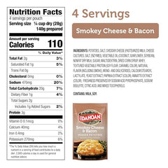 Idahoan Smoky Cheese and Bacon mashed potatoes ready in four minutes