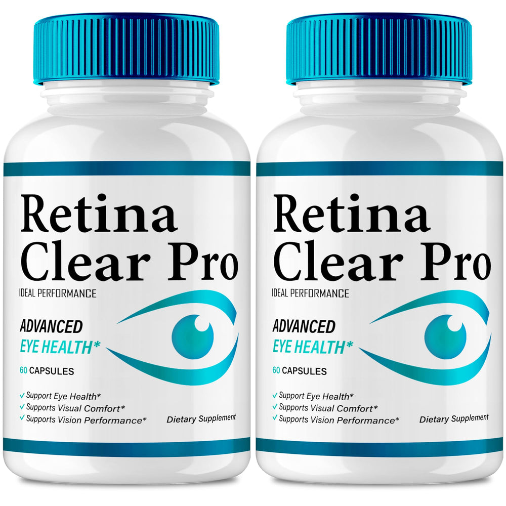 IDEAL PERFORMANCE Retina Clear bottle pour for easy daily dosing and visible wellness support.