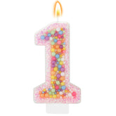 IDIJOLI pastel macaron candle cake-topper adds whimsy to birthday celebrations.