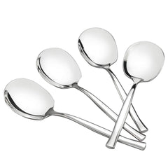 Idomy 8-piece buffet spoons set on table for serving guests