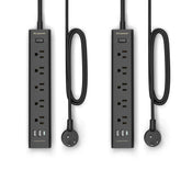 IECOPOWER front view with 5 outlets and USB ports for versatile charging