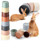 Iffitya 8-pcs stacking cups for bunnies for interactive play and hiding snacks