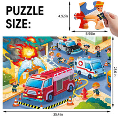 IFLOVE fire truck and firefighters scene – sparks imagination during early learning.