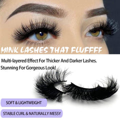 IFSOWDRA Mink Lashes DCurl 25mm bold cat-eye definition.