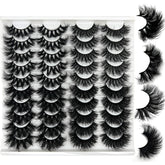 IFSOWDRA mink lashes strip cat eye with D Curl, 25mm for dramatic daily look.