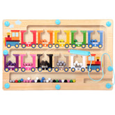 ifunlong magnetic maze trains colors demonstrates color-number matching for early math exploration