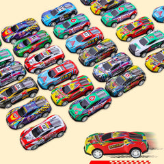 iFunLong mini race cars in hand for on the go play