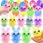 igeekid 12-pack Easter eggs with bunny toys for surprise gifts and hunts