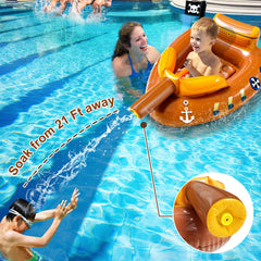 iGeeKid children's pool float 39x25 inch provides stable seating and fun
